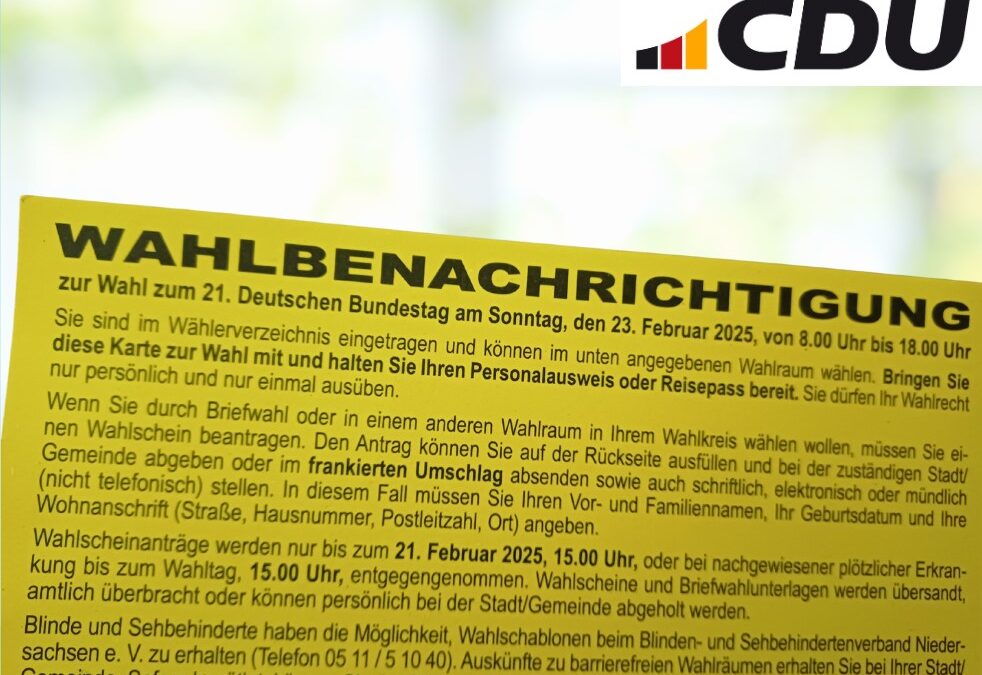 Bundestagswahl 23. Februar 2025